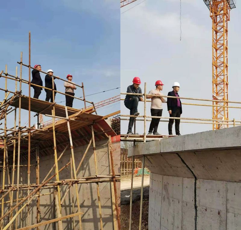 公司領導視詧永城市第七汚水處理(li)廠(chang)工程進度